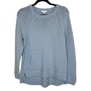 J. Jill Pure Jill Cotton Wool Blend Sweater Blue XS Medium‎ Petite